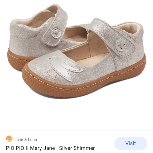 Chaussures Livie & Luca Pio Pio Mary Jane – Argent – Taille 10 Enfants – Oiseau